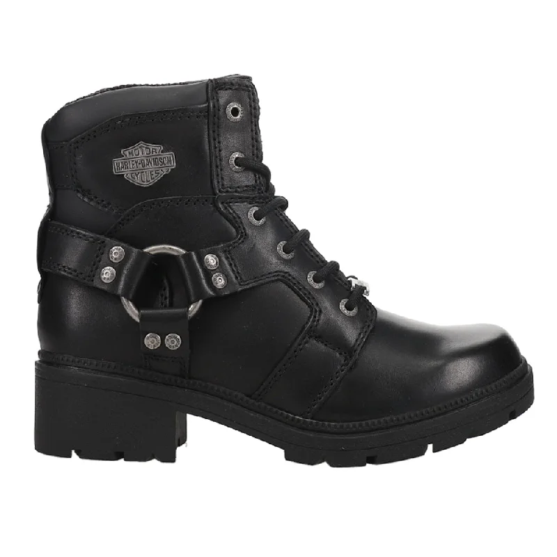 Jocelyn Zippered Lace Up Motorcycle Boots