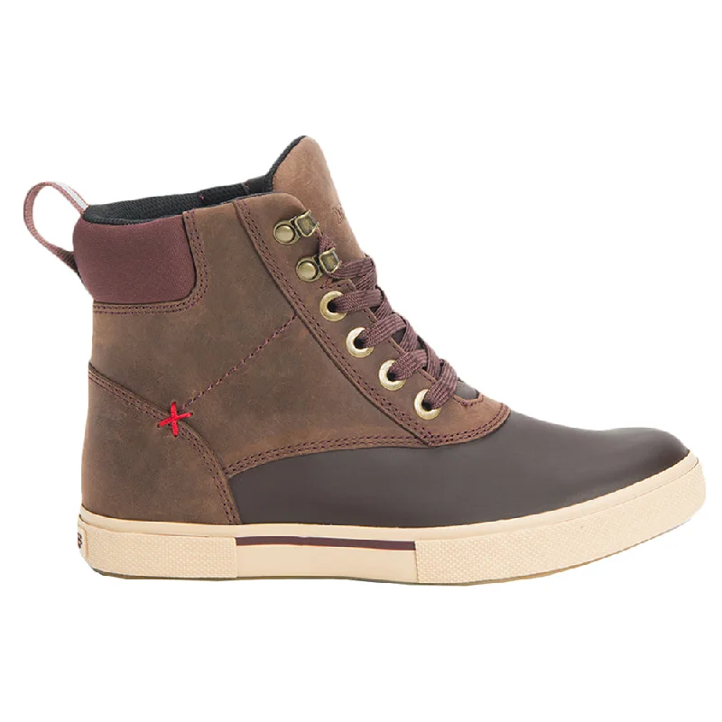 Leather Ankle Deck Lace Up Boots