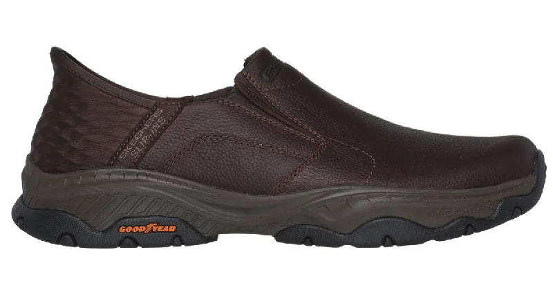 MEN'S SKECHERS SLIP-INS RELAXED FIT CRASTER-LANIGAN | RED / BROWN