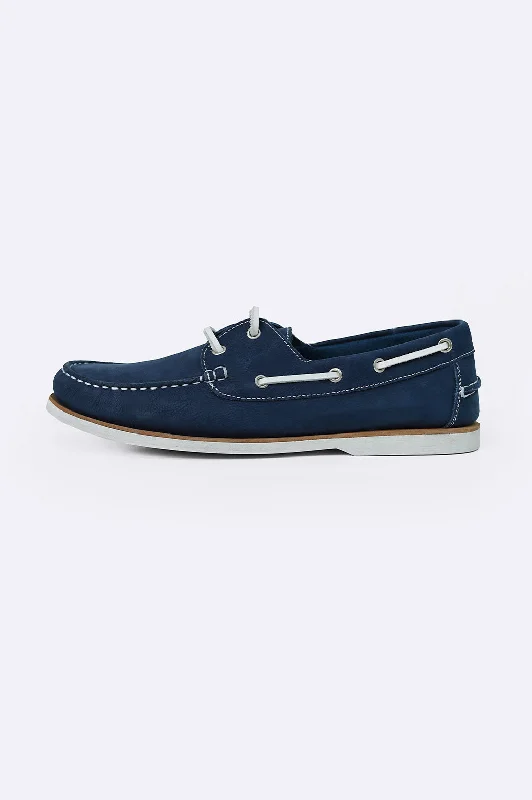 TUMBLED LEATHER BOAT SHOES