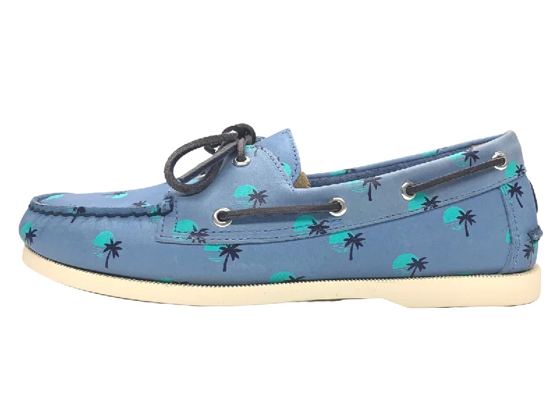 The Vice City Blues Boat Shoe