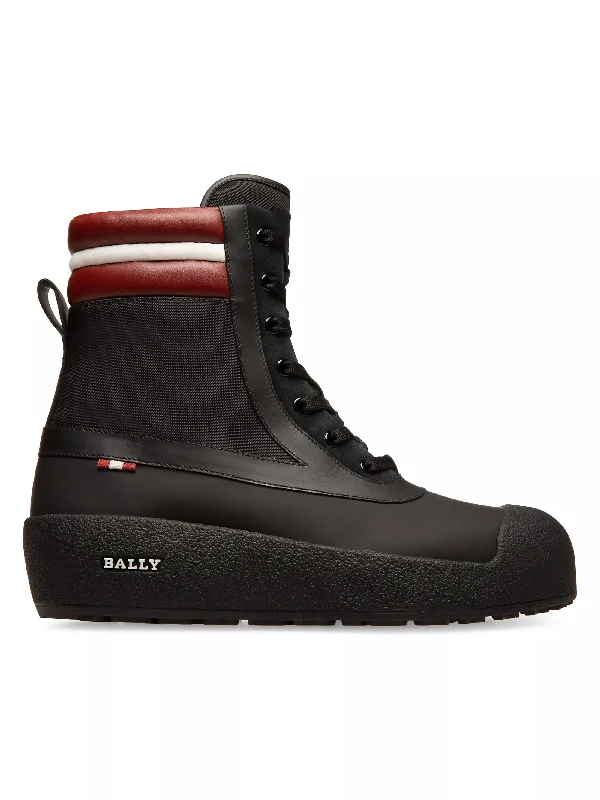 Bally Croker 6239721 Men's Black Calf Leather Shirling-Lined Boots