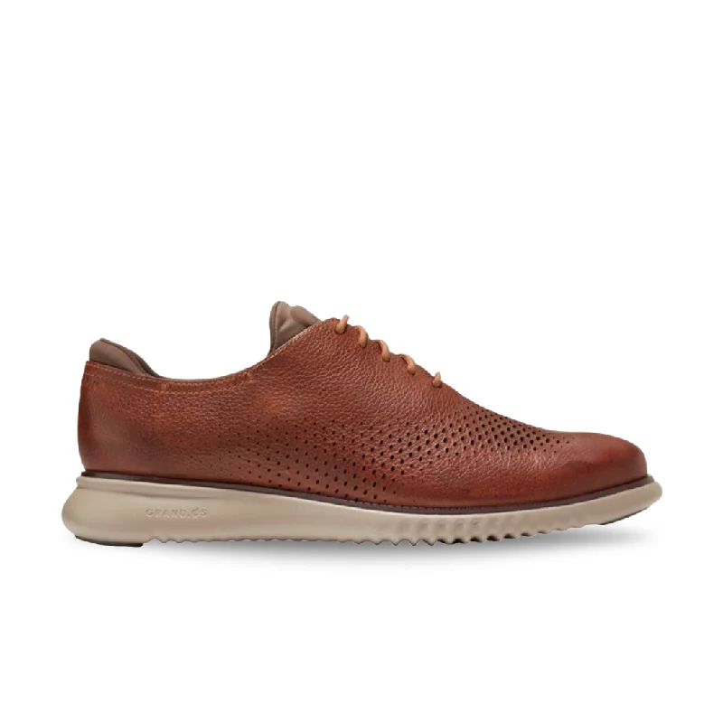 Cole Haan Men's 2.Zerogrand Lined Laser Wingtip - Pecan/Truffle