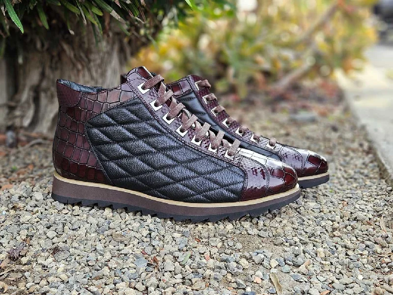 Embossed Alligator High Top