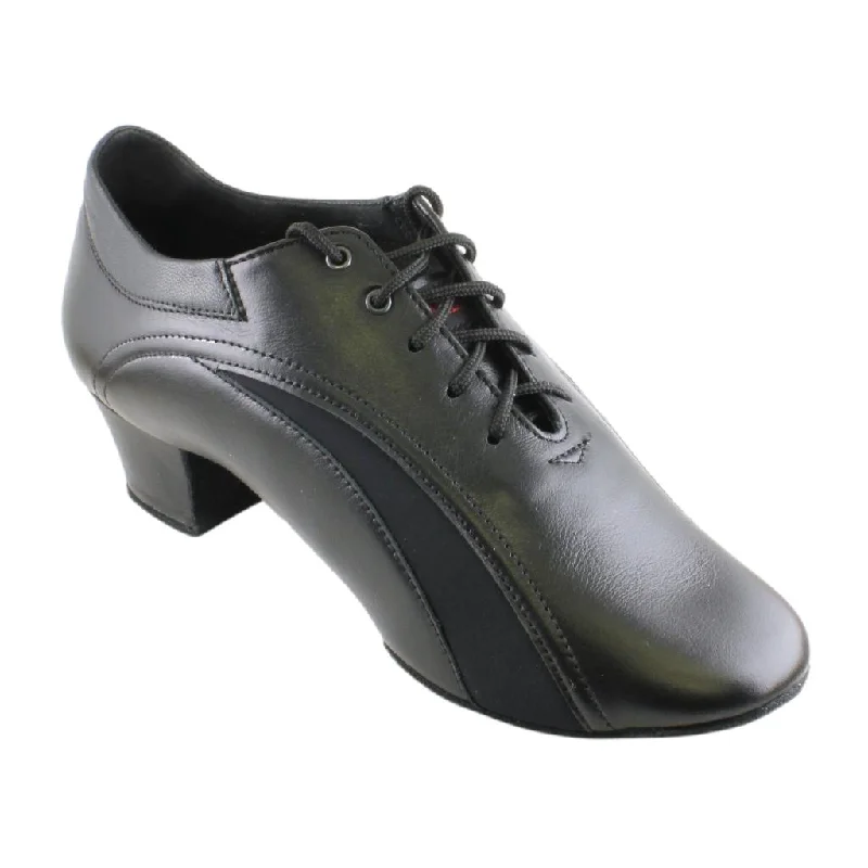 Men's Latin Dance Shoes, 1212 Fernando, Black Leather / Neoprene