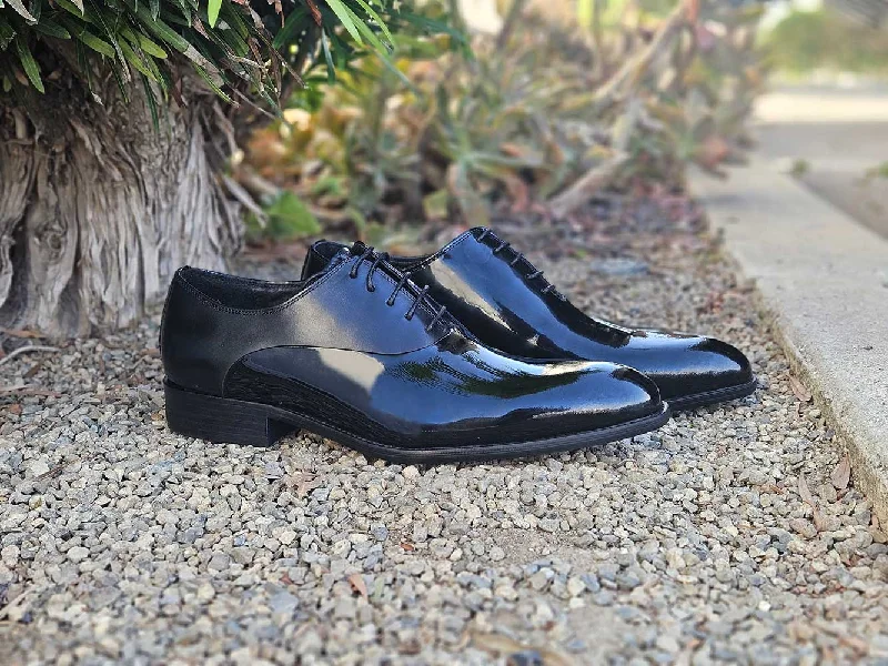 Mix Media Patent Leather Oxford