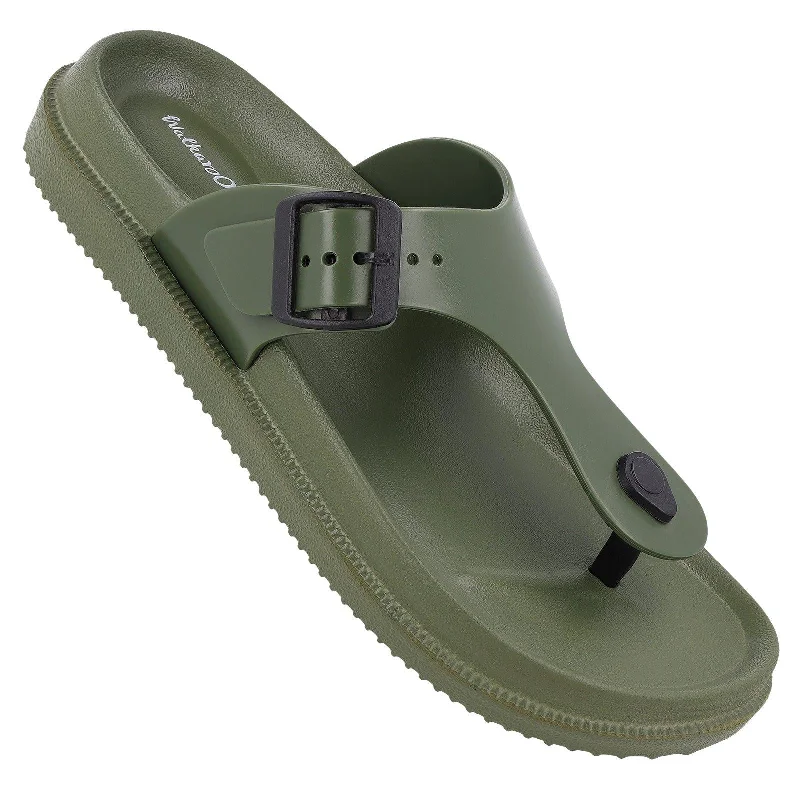 Men's Flip Flops - WC8743 Olive