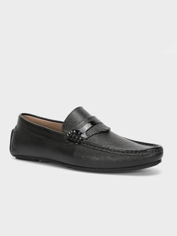 Mens "TRINITY" Leather Rounded Toe Moccasins