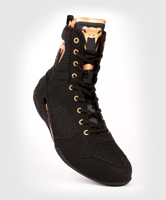 Venum Elite Black/Gold Boxing Shoes