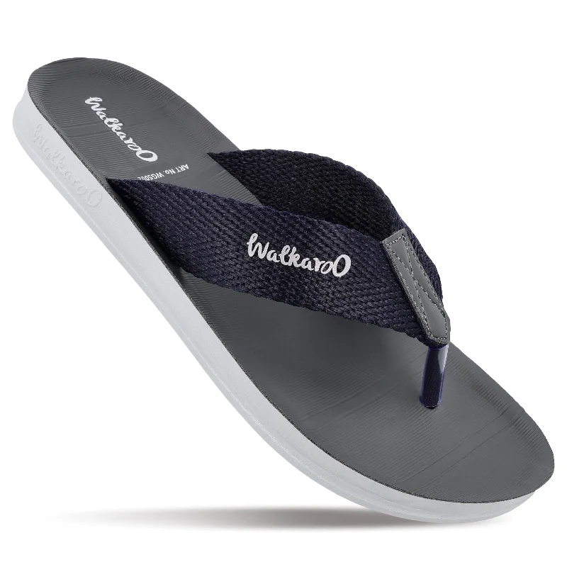 Walkaroo Men Solid Thong Sandals  - WG5002 Blue